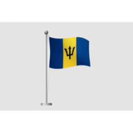 Barbados Flag Style 19 Sticker - DecalsHouse