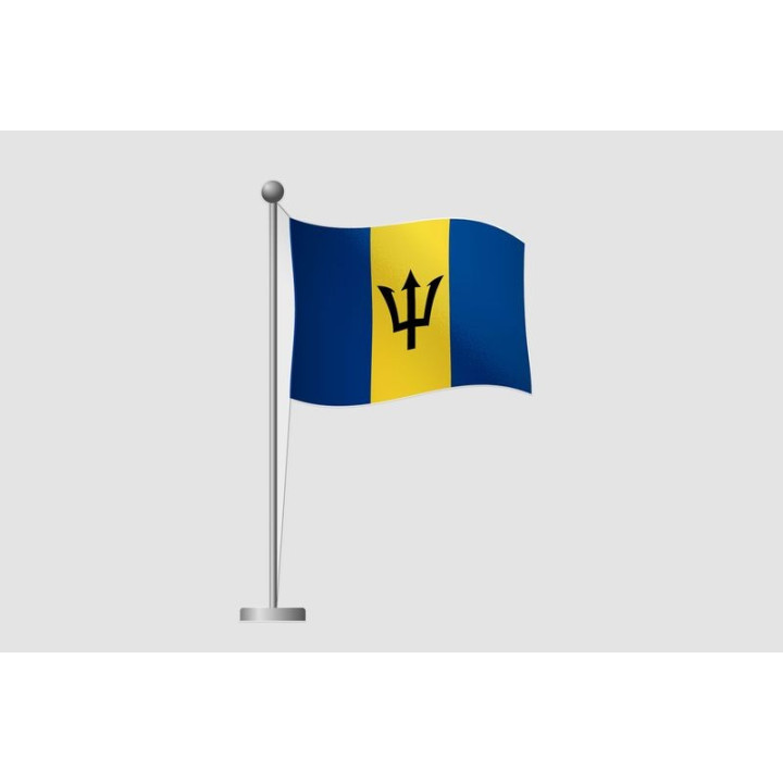 Barbados Flag Style 19 Sticker - DecalsHouse