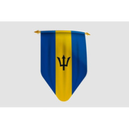 Barbados Flag Style 24 Sticker - DecalsHouse