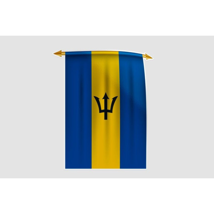 Barbados Flag Style 25 Sticker - DecalsHouse