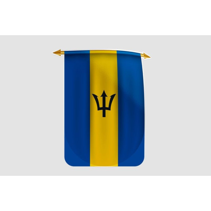 Barbados Flag Style 26 Sticker - DecalsHouse