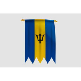 Barbados Flag Style 29 Sticker - DecalsHouse