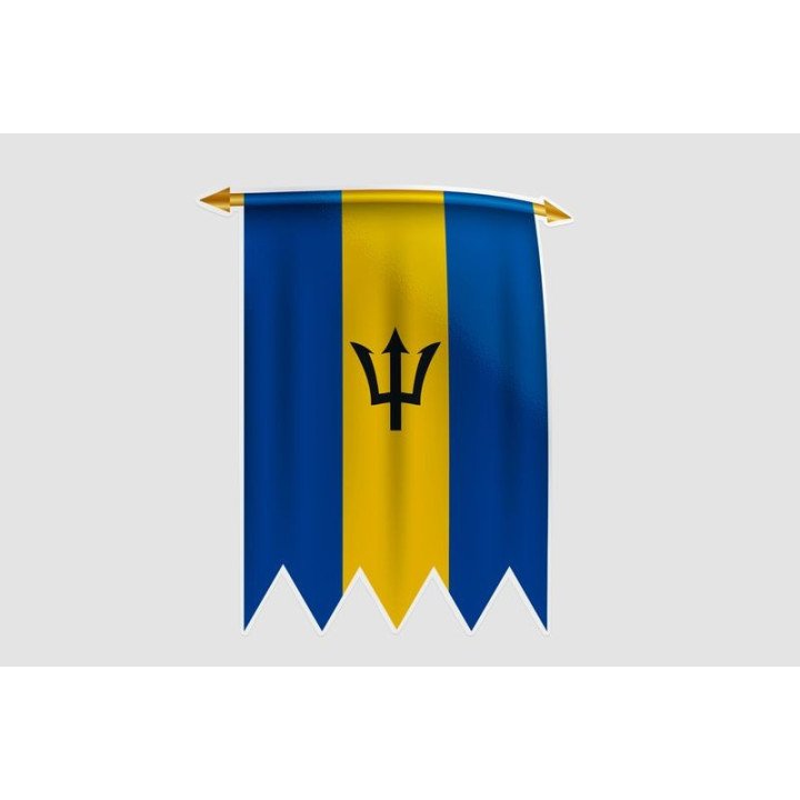 Barbados Flag Style 29 Sticker - DecalsHouse