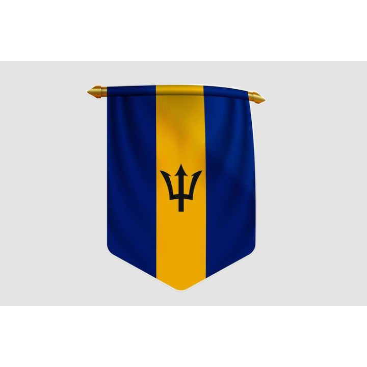 Barbados Flag Style 3 Sticker - DecalsHouse