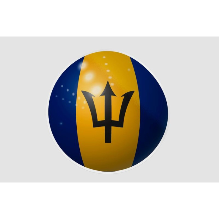 Barbados Flag Style 4 Sticker - DecalsHouse