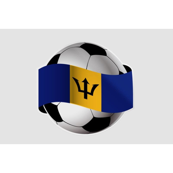 Barbados Football Ball Sticker - DecalsHouse