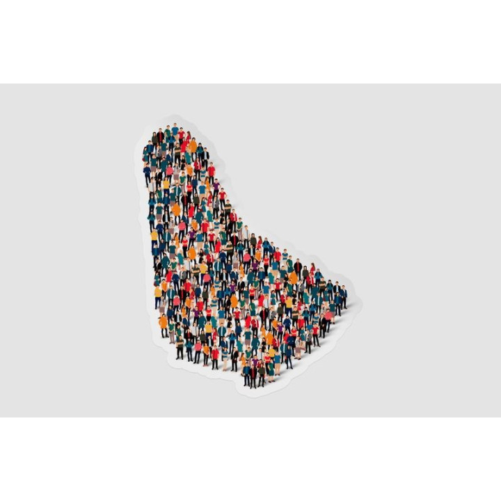 Barbados Map Of People Sticker - DecalsHouse