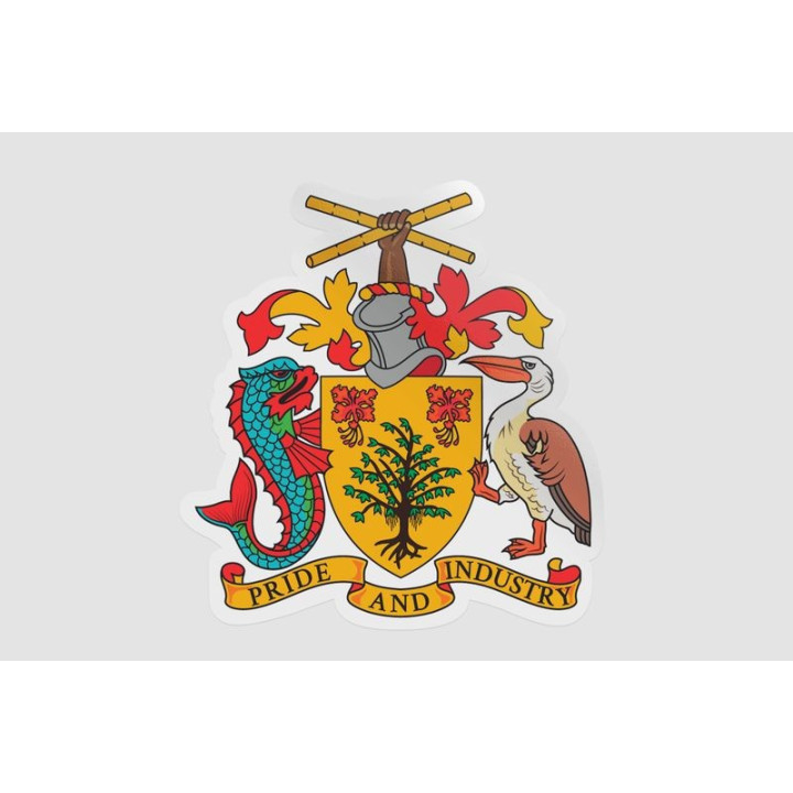 Barbados National Emblem Sticker - DecalsHouse