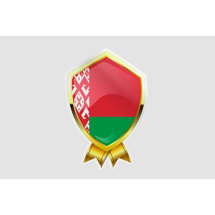 Belarus Flag Style 8 Sticker - DecalsHouse