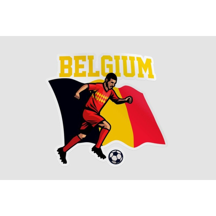 Belgian Football Player Sticker - DecalsHouse