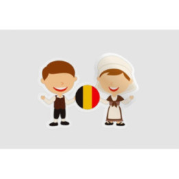 Belgian Traditional Dress Sticker - DecalsHouse