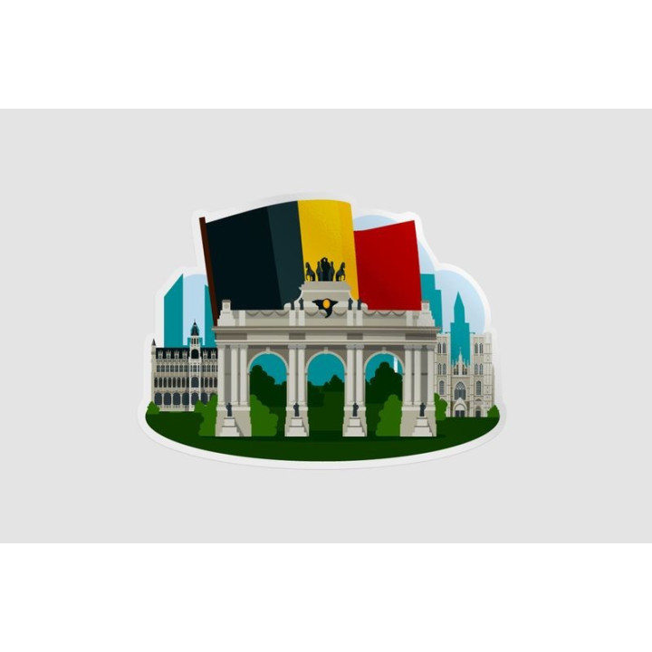 Belgium Brussels Sticker - DecalsHouse