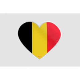Belgium Flag Heart Sticker - DecalsHouse
