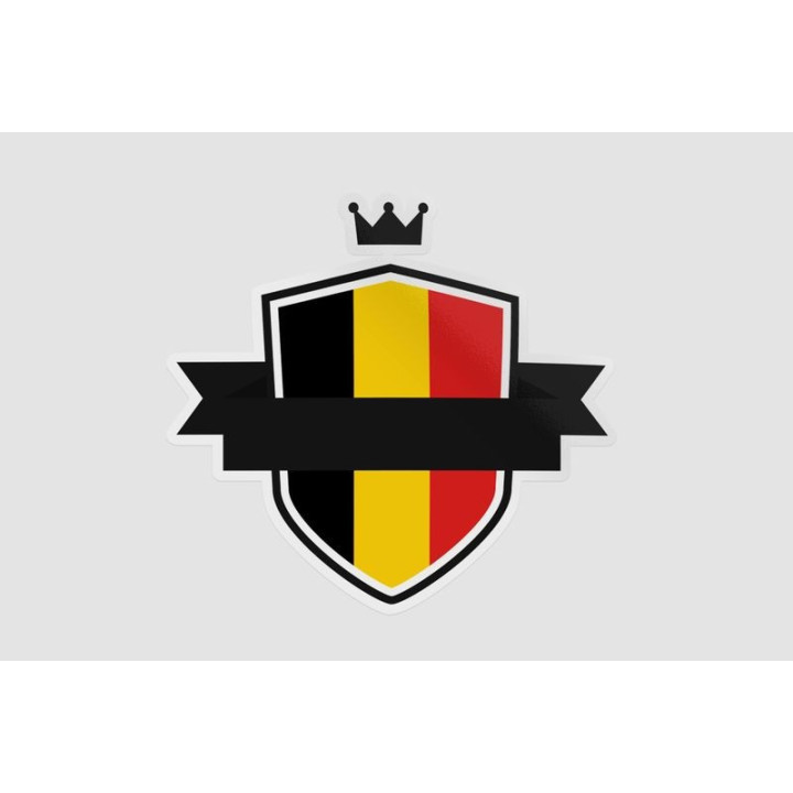 Belgium Flag Style 37 Sticker - DecalsHouse