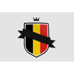 Belgium Flag Style 39 Sticker - DecalsHouse
