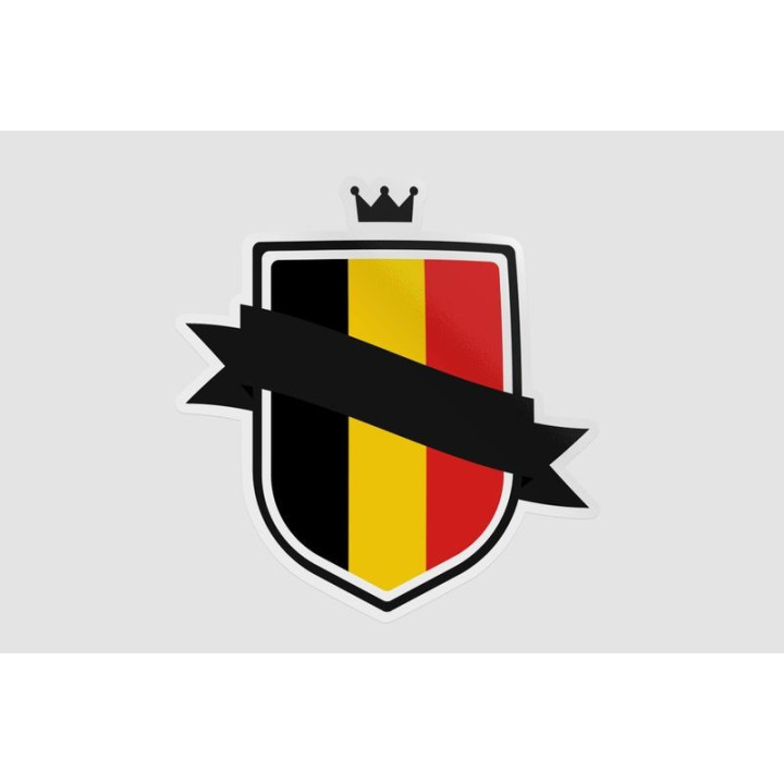 Belgium Flag Style 39 Sticker - DecalsHouse