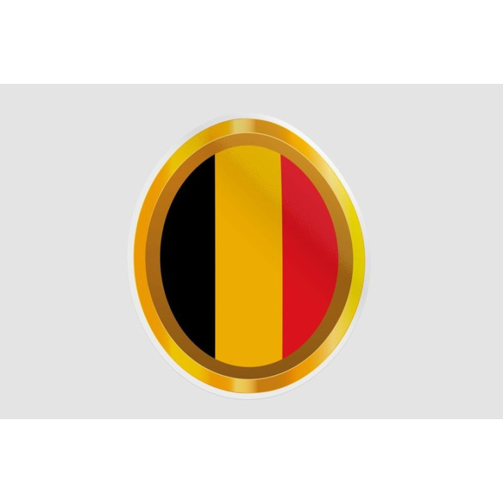 Belgium Flag Style 43 Sticker - DecalsHouse