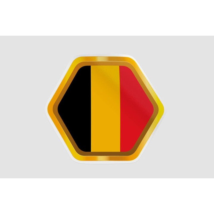 Belgium Flag Style 50 Sticker - DecalsHouse