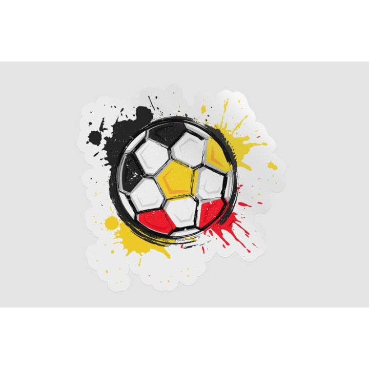 Belgium Football Ball Style 2 Sticker - DecalsHouse