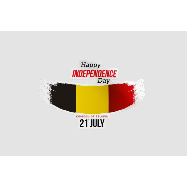 Belgium Independence Day Style 3 Sticker - DecalsHouse