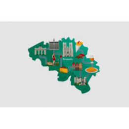 Belgium Map Style 3 Sticker - DecalsHouse