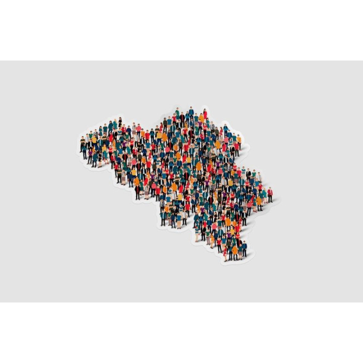Belgium Map Style 6 Sticker - DecalsHouse