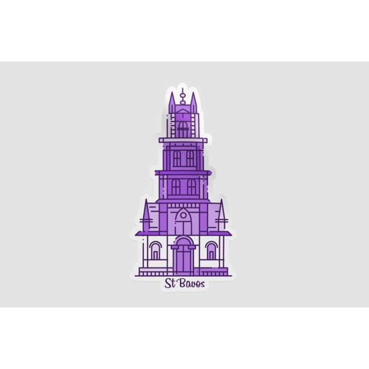 Belgium St Bavos Landmark Sticker - DecalsHouse