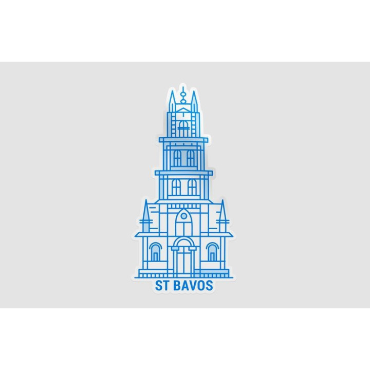 Belgium St Bavos Sticker - DecalsHouse