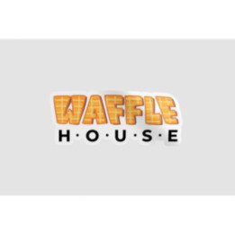 Waffle House Logo Sticker – Waffle-Textured Orange Letters
