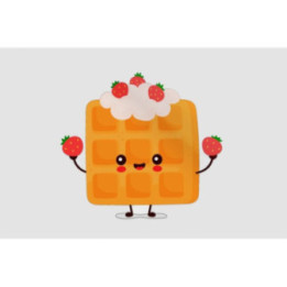 Belgium Waffles Style 2 Sticker - DecalsHouse