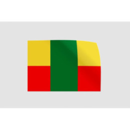 Green, Yellow and Red Panel Flag Sticker – Benin Colours