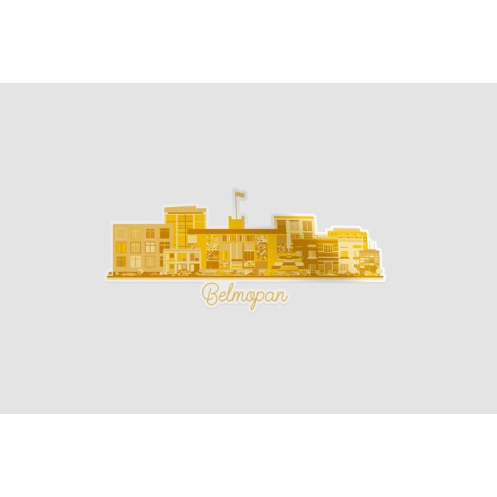 Belmopan Belize City Skyline Sticker - DecalsHouse