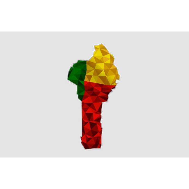 Benin Map Style 2 Sticker - DecalsHouse