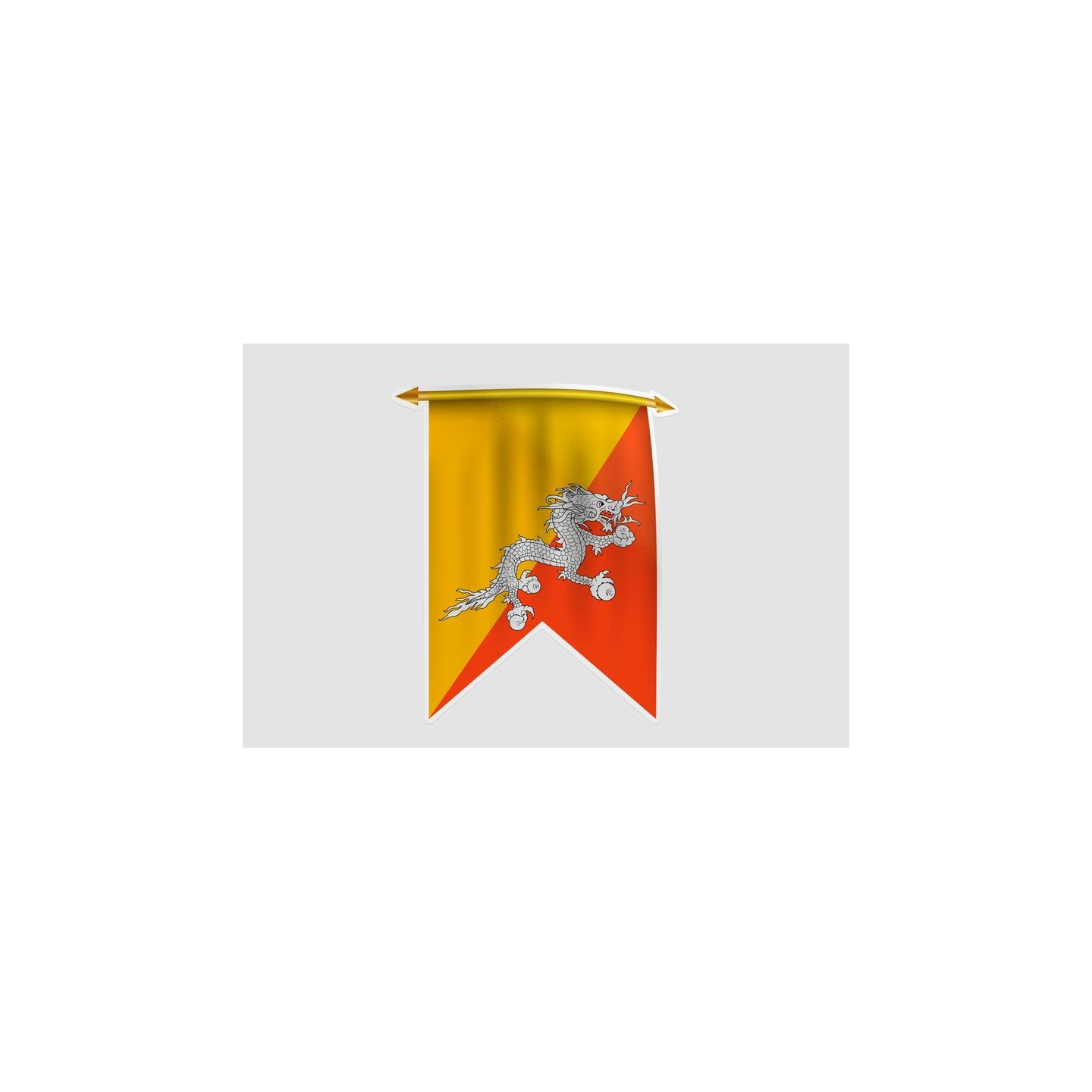Bhutan Flag Sticker - DecalsHouse