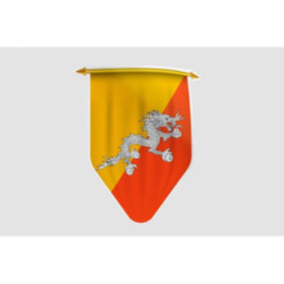 Bhutan Flag Style 4 Sticker - DecalsHouse