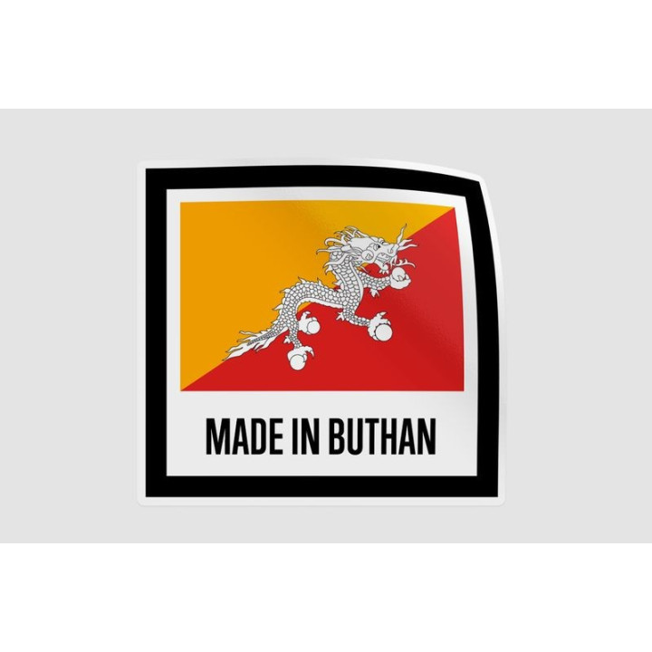 Bhutan Quality Label Style 4 Sticker - DecalsHouse
