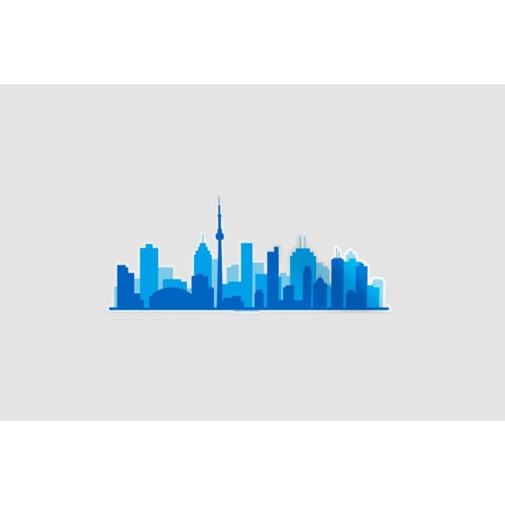 Blue Skyline Of Toronto Canada Sticker - DecalsHouse