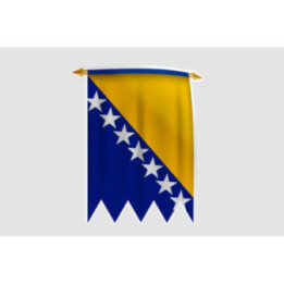Bosnia And Herzegovina Flag Style 11 Sticker - DecalsHouse