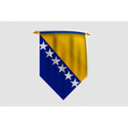 Bosnia And Herzegovina Flag Style 4 Sticker - DecalsHouse