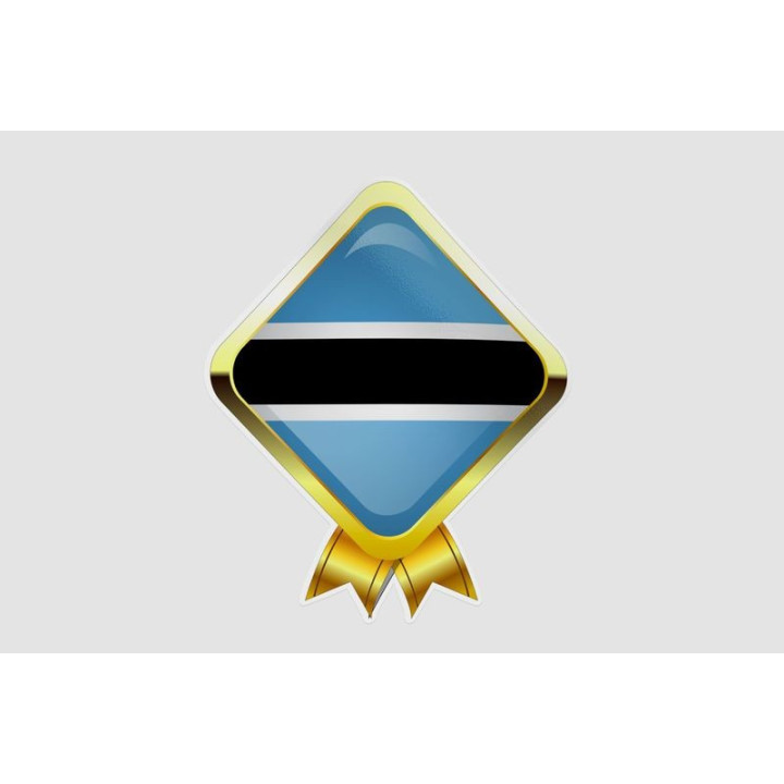 Botswana Flag Style 15 Sticker - DecalsHouse