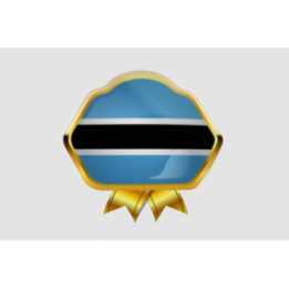 Botswana Flag Style 17 Sticker - DecalsHouse