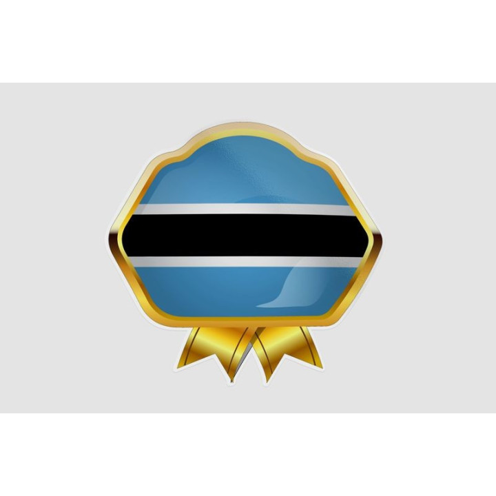 Botswana Flag Style 17 Sticker - DecalsHouse