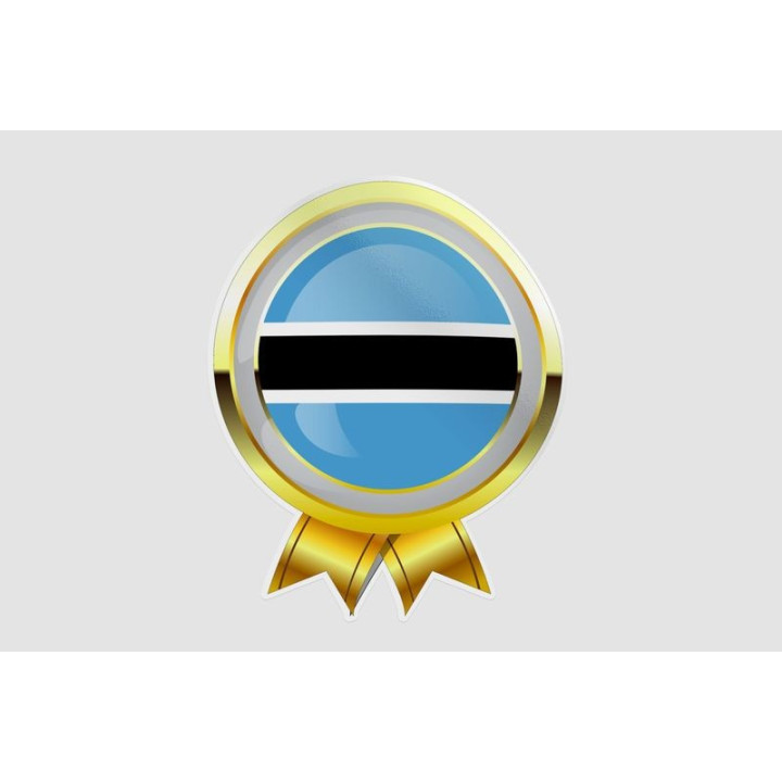 Botswana Flag Style 18 Sticker - DecalsHouse