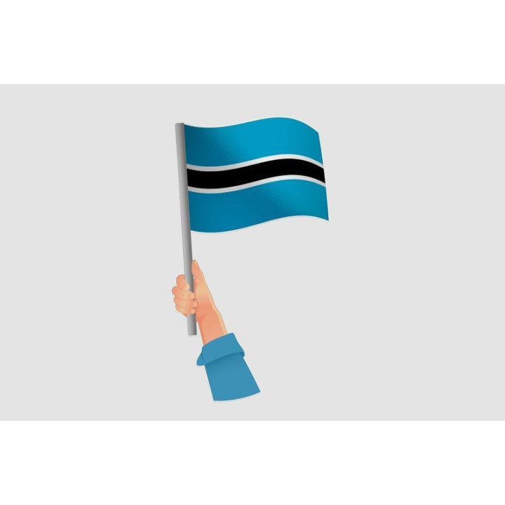 Botswana Flag Style 2 Sticker - DecalsHouse