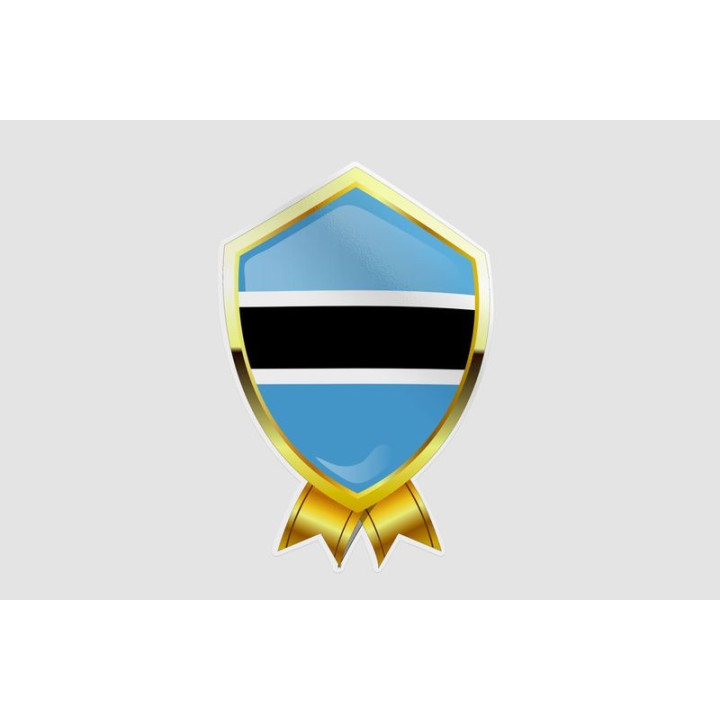 Botswana Flag Style 20 Sticker - DecalsHouse