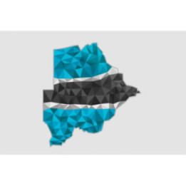 Botswana Map Style 4 Sticker - DecalsHouse