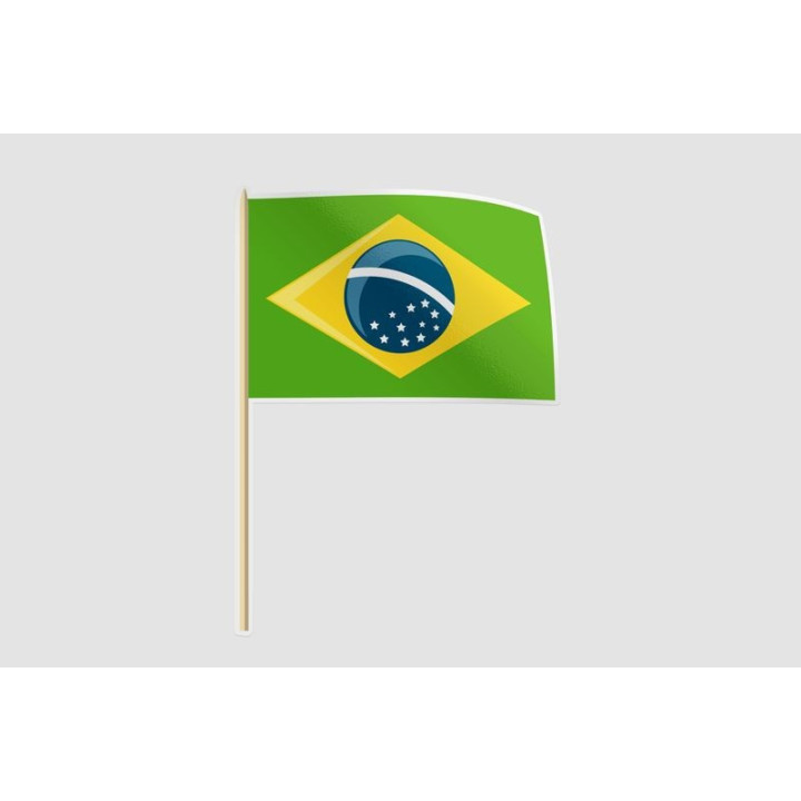Brazil Flag Style 21 Sticker - DecalsHouse