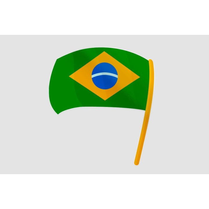 Brazil Flag Style 22 Sticker - DecalsHouse