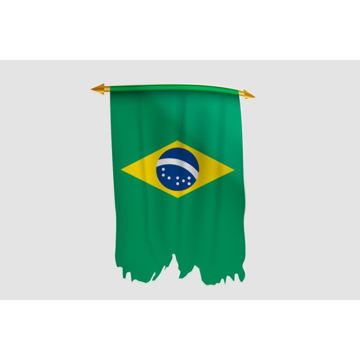 Brazil Flag Style 36 Sticker - DecalsHouse