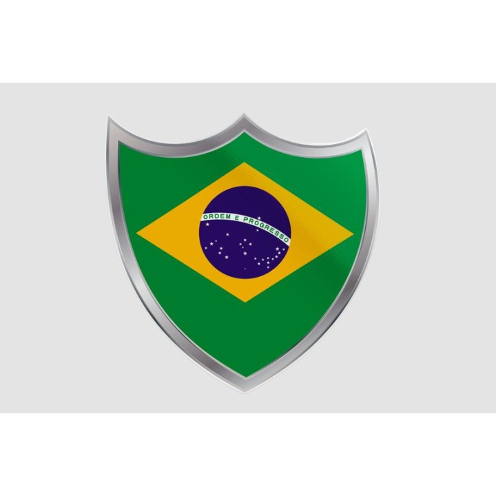 Brazil Flag Style 42 Sticker - DecalsHouse